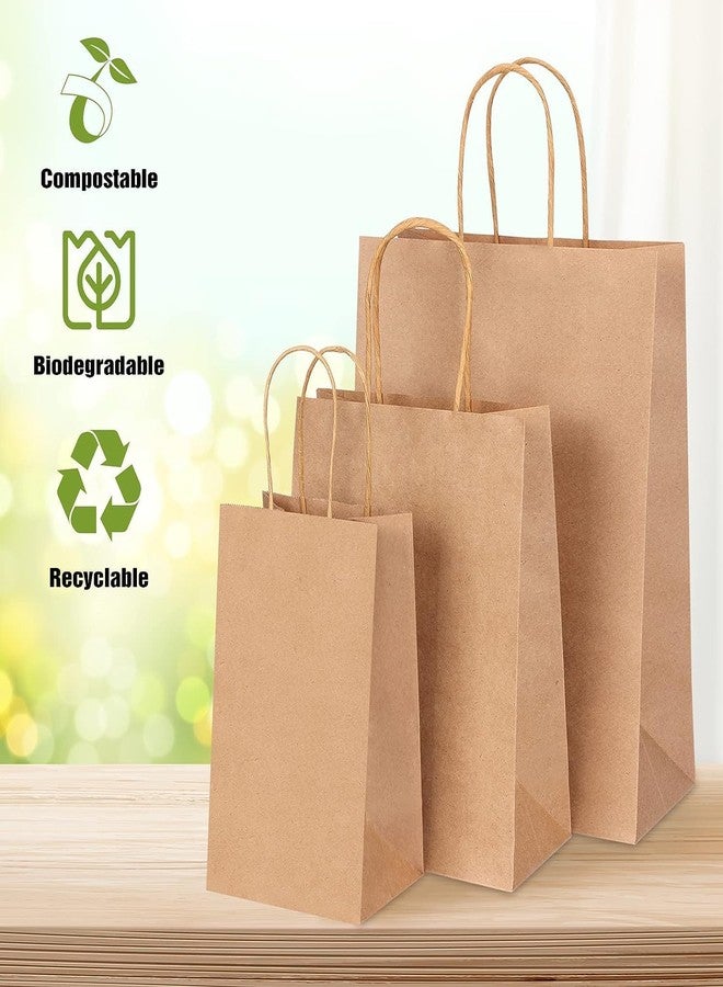 Aakriti Brown Kraft Gift Bags with Handles, Natural Plain Kraft Paper Shopping Bags for Retail Business, Grocery, Craft, Birthday, Wedding, Party Favors in 3 Sizes (30 PCS Brown Paper Bag) Mix Sizes - Image 3